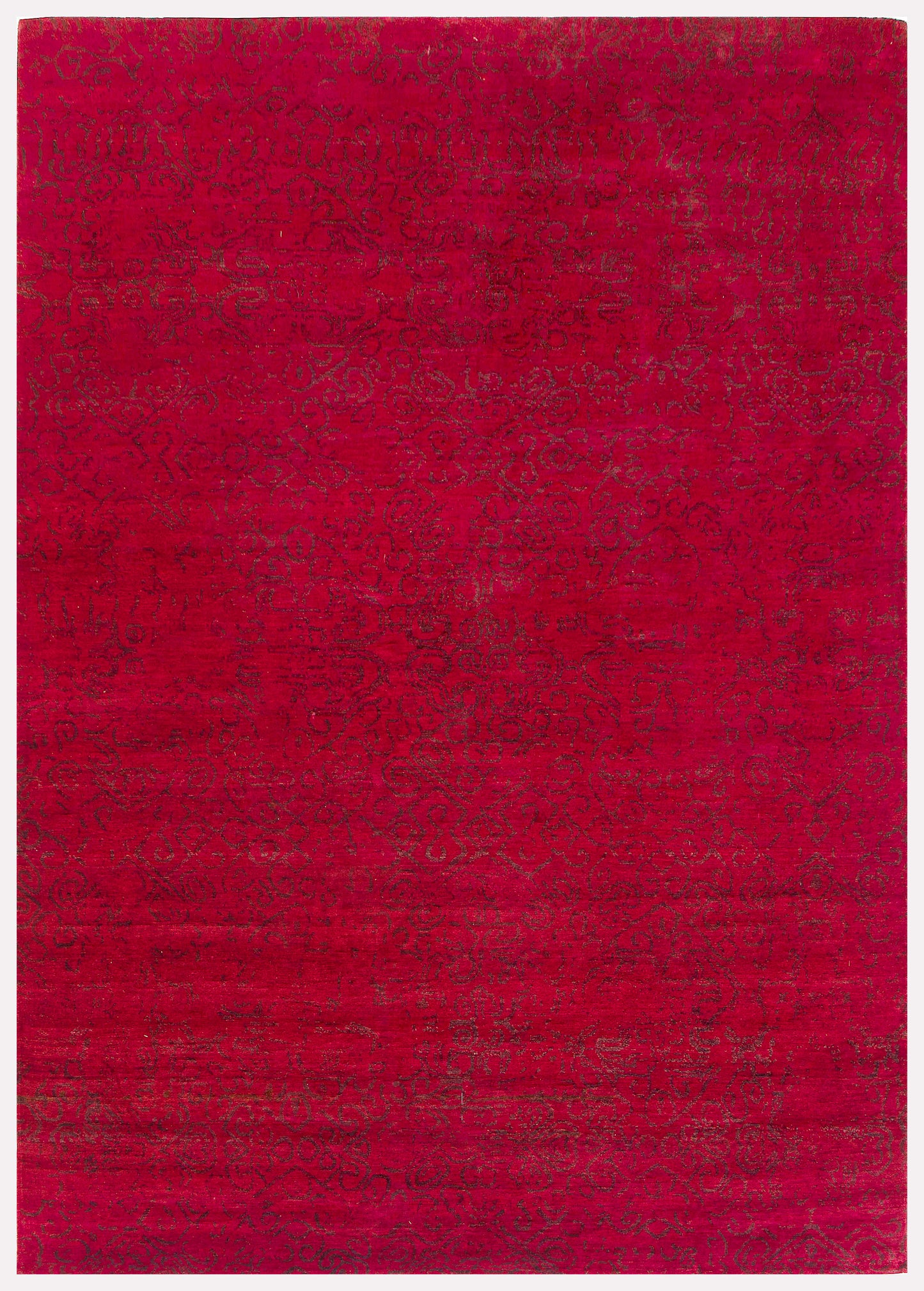 Das Uno - Deep Red Statement Rug
