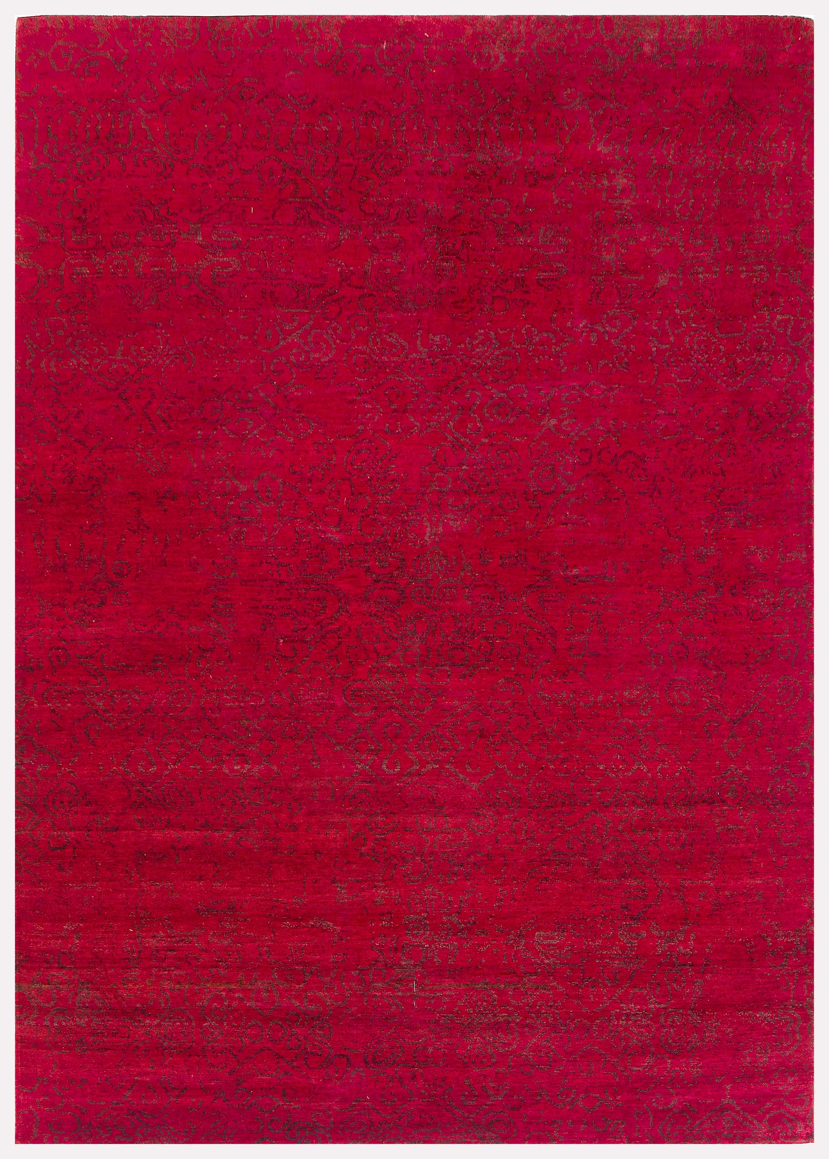 Das Uno - Deep Red Statement Rug