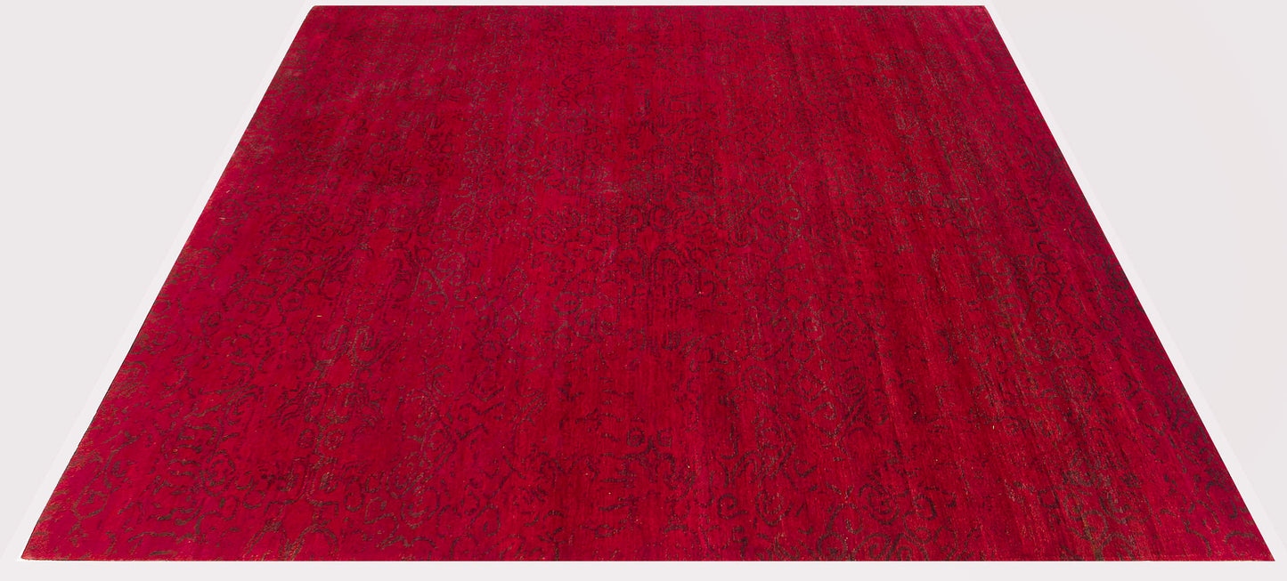 Das Uno - Deep Red Statement Rug