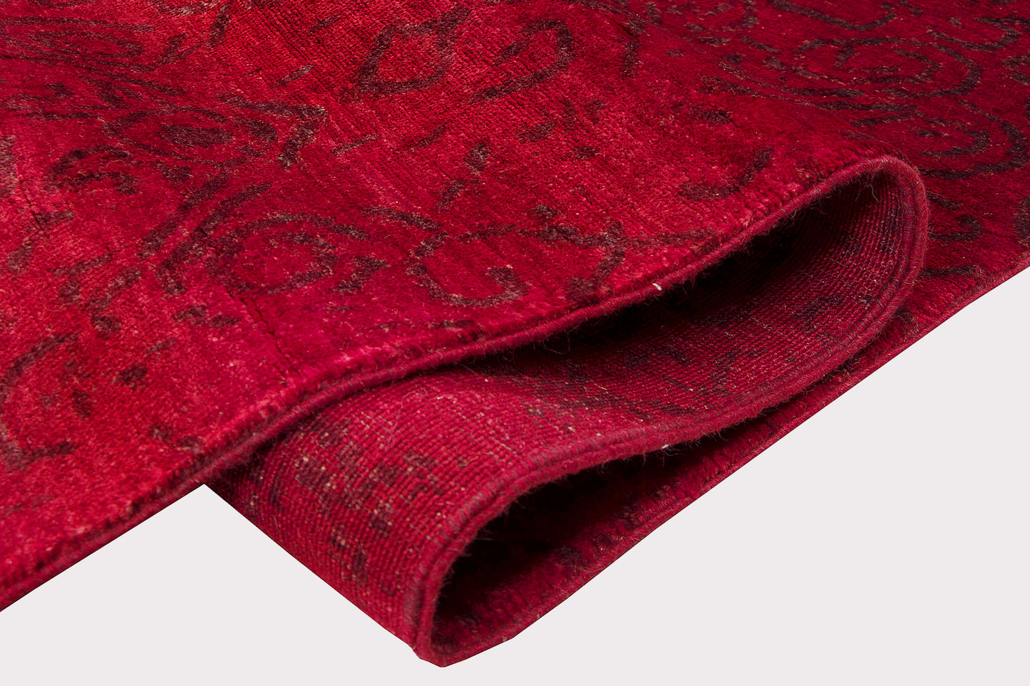 Das Uno - Deep Red Statement Rug