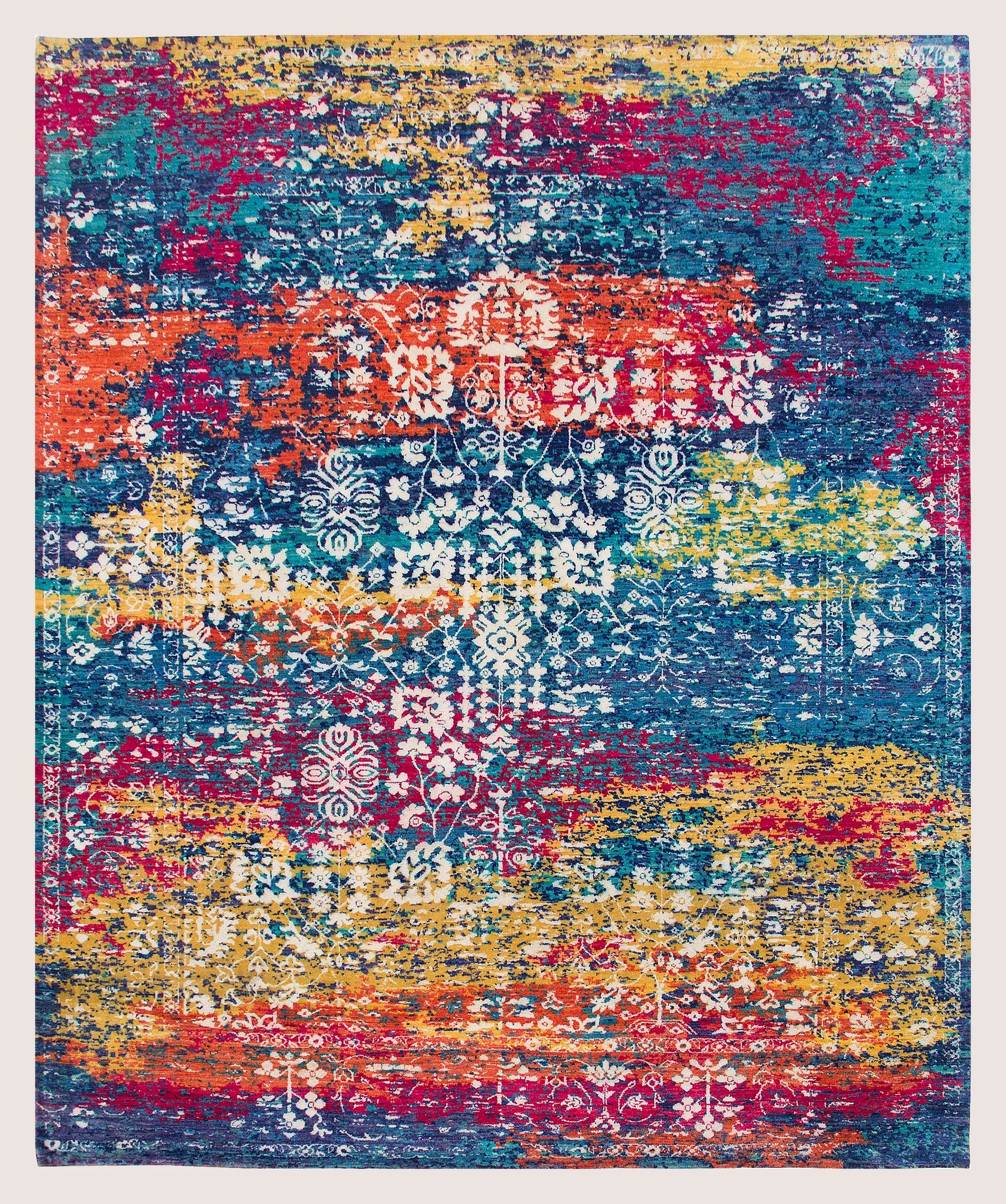 Art Inspired - Design Overlay Distressed Rug