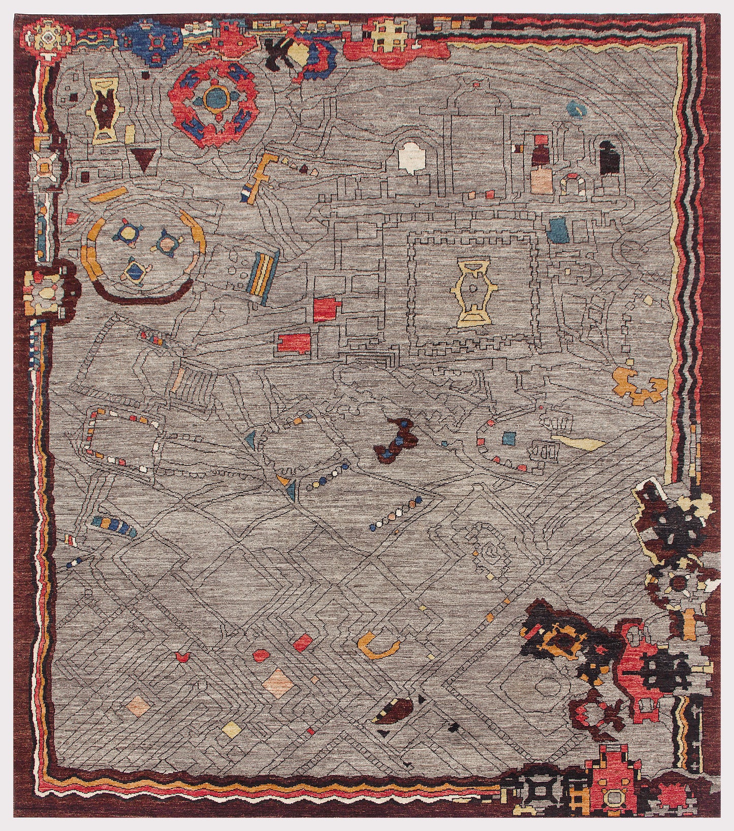 Das Uno  – Post-War Townscape Rug