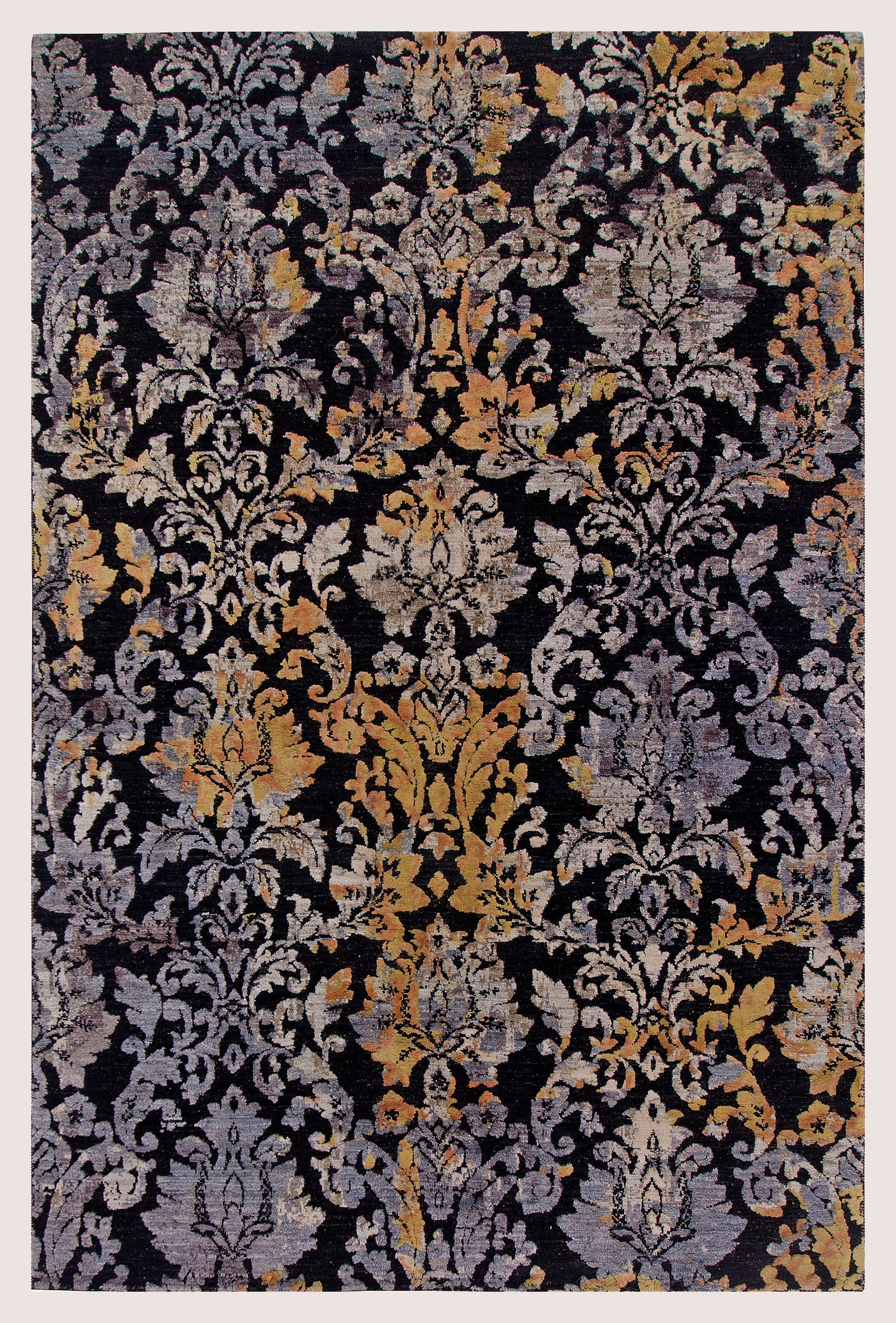 Art Inspired Rug - Erased High Low Damask Rug