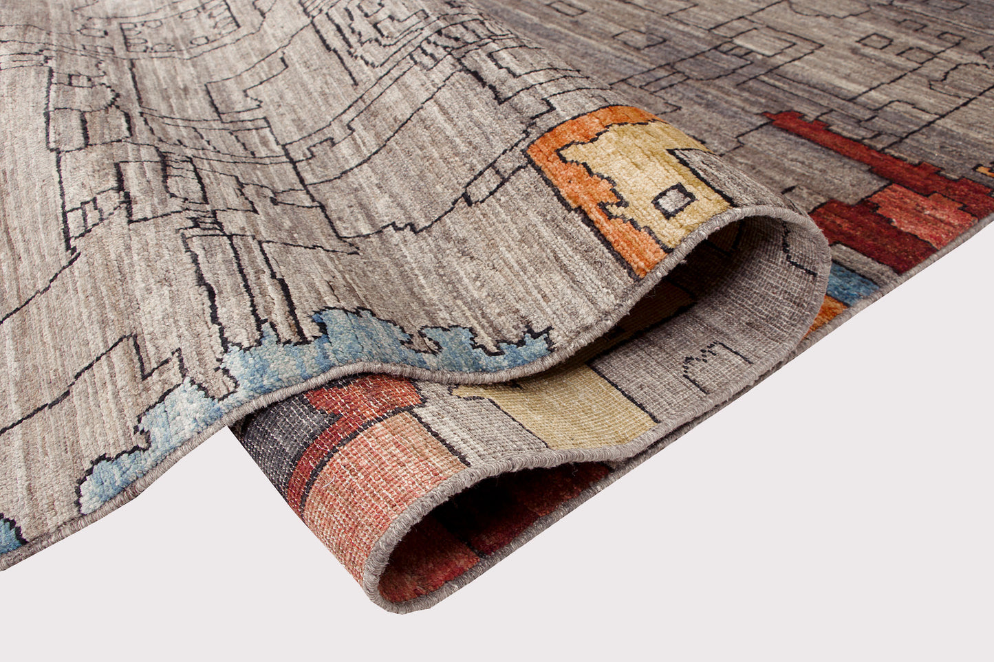 Das Uno - Artistic Post-War Reflection Rug