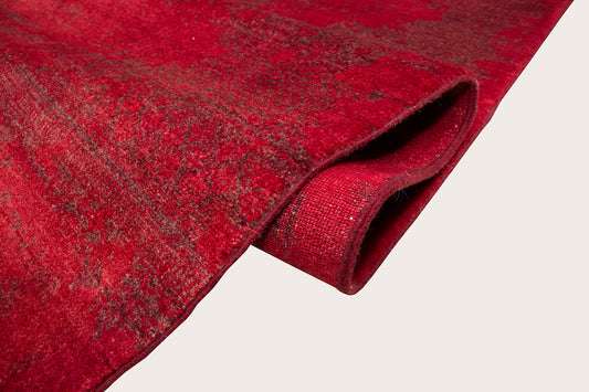 Art Inspired Rug - Crimson Distressed Rug